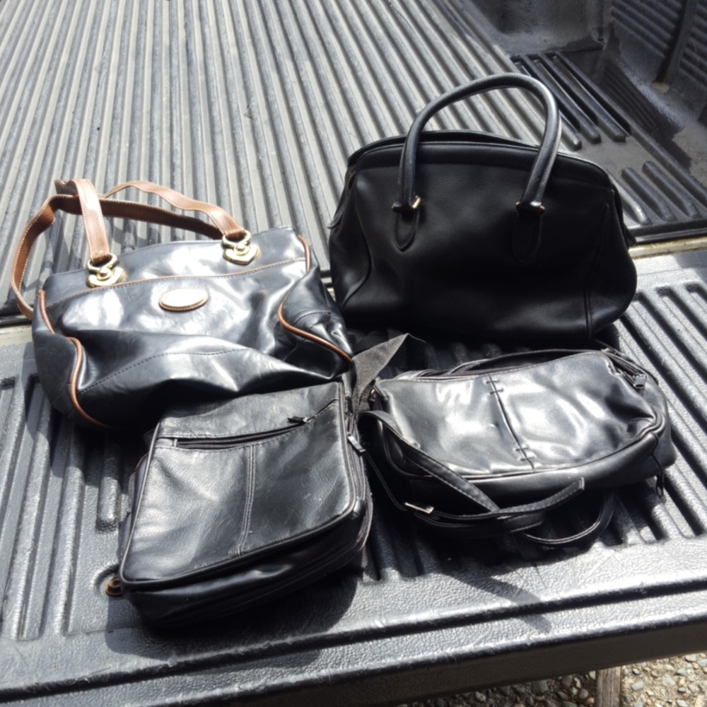 Various black handbags bundle